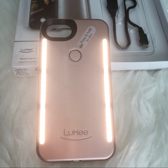 LUMEE Duo Rose Gold Light Up Selfie iPhone Case - Picture 3 of 8